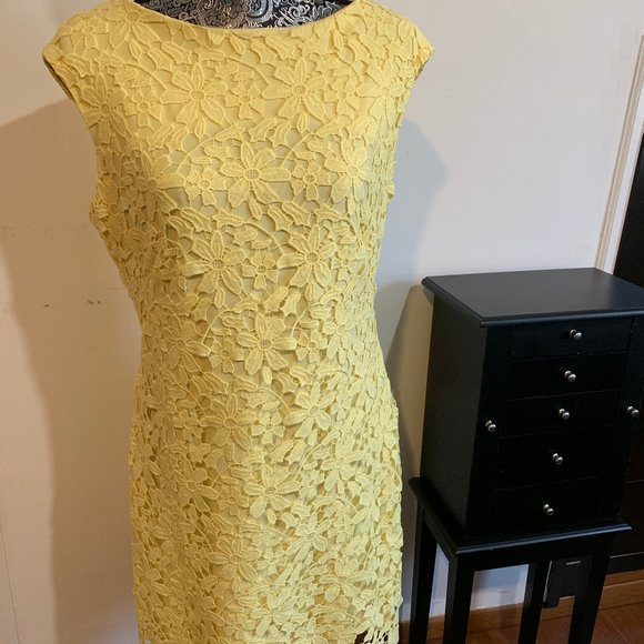 Yellow Floral Ralph Lauren Dress - Picture 1 of 4